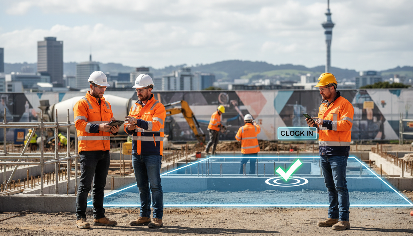 Clock In Where the Work Is: Geofence Time Tracking for Construction